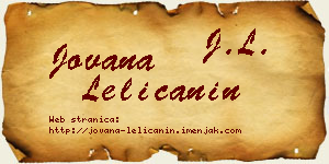 Jovana Lelićanin vizit kartica